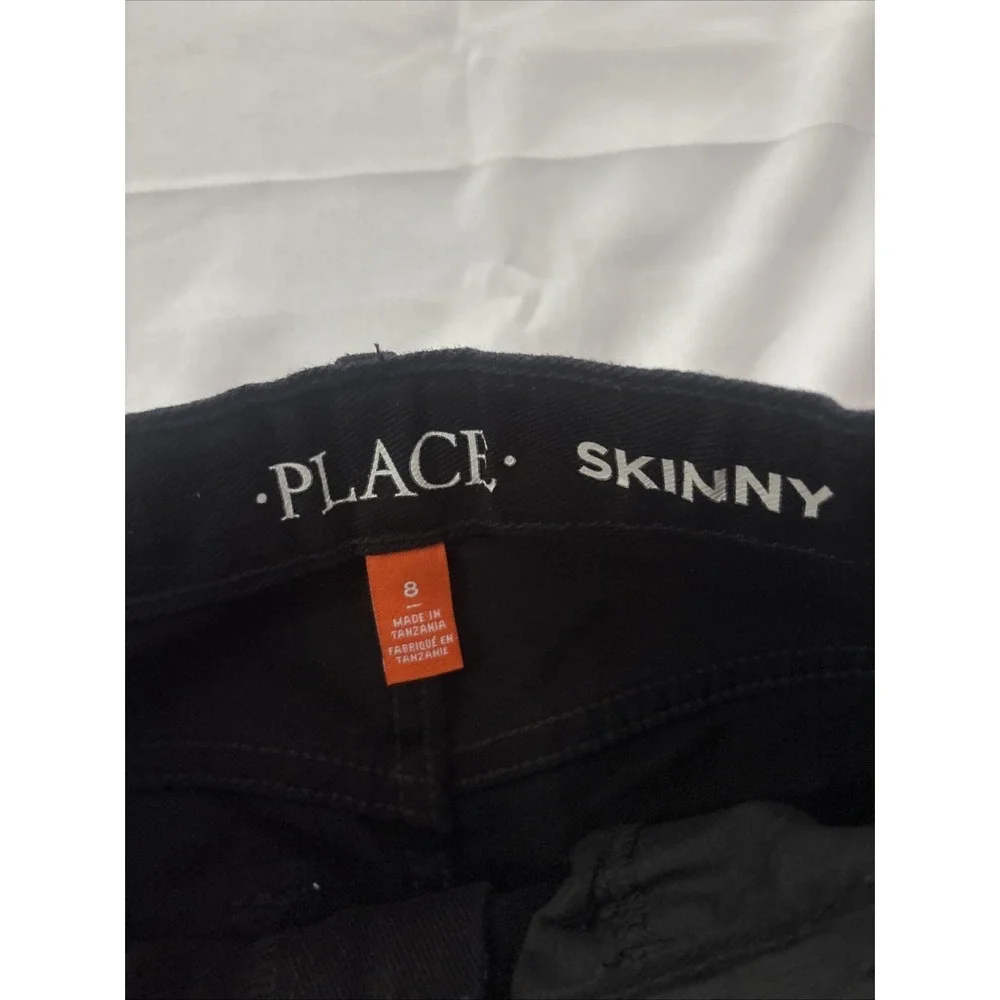 Children’s Place Black Skinny Jeans Boys Size 8 Adjustable Waist
